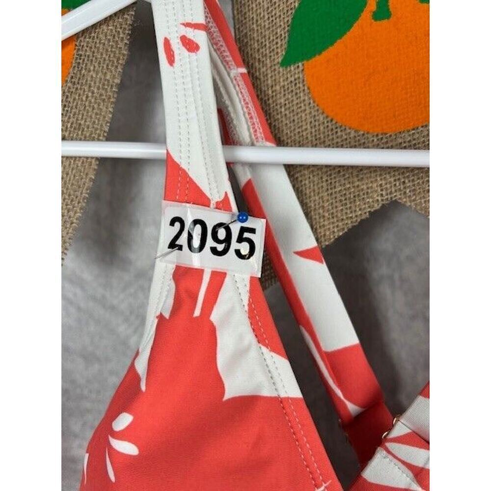 NWT Anne Cole Women's Coastal Palm Printed Banded Cross-Back Bikini Top XS - Picture 2 of 6